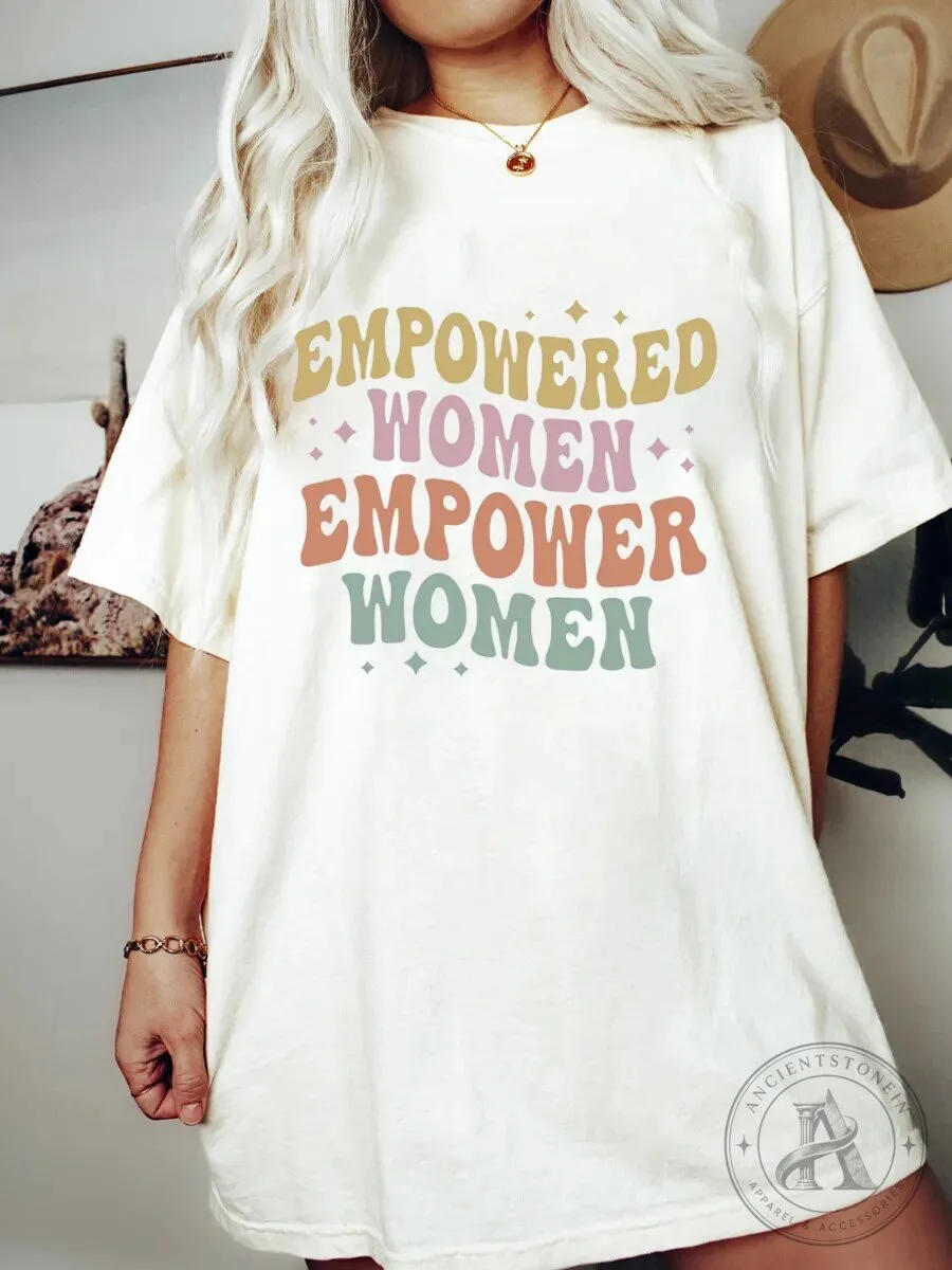 Empowered Women Empower Women Retro Style Graphic T-Shirt
