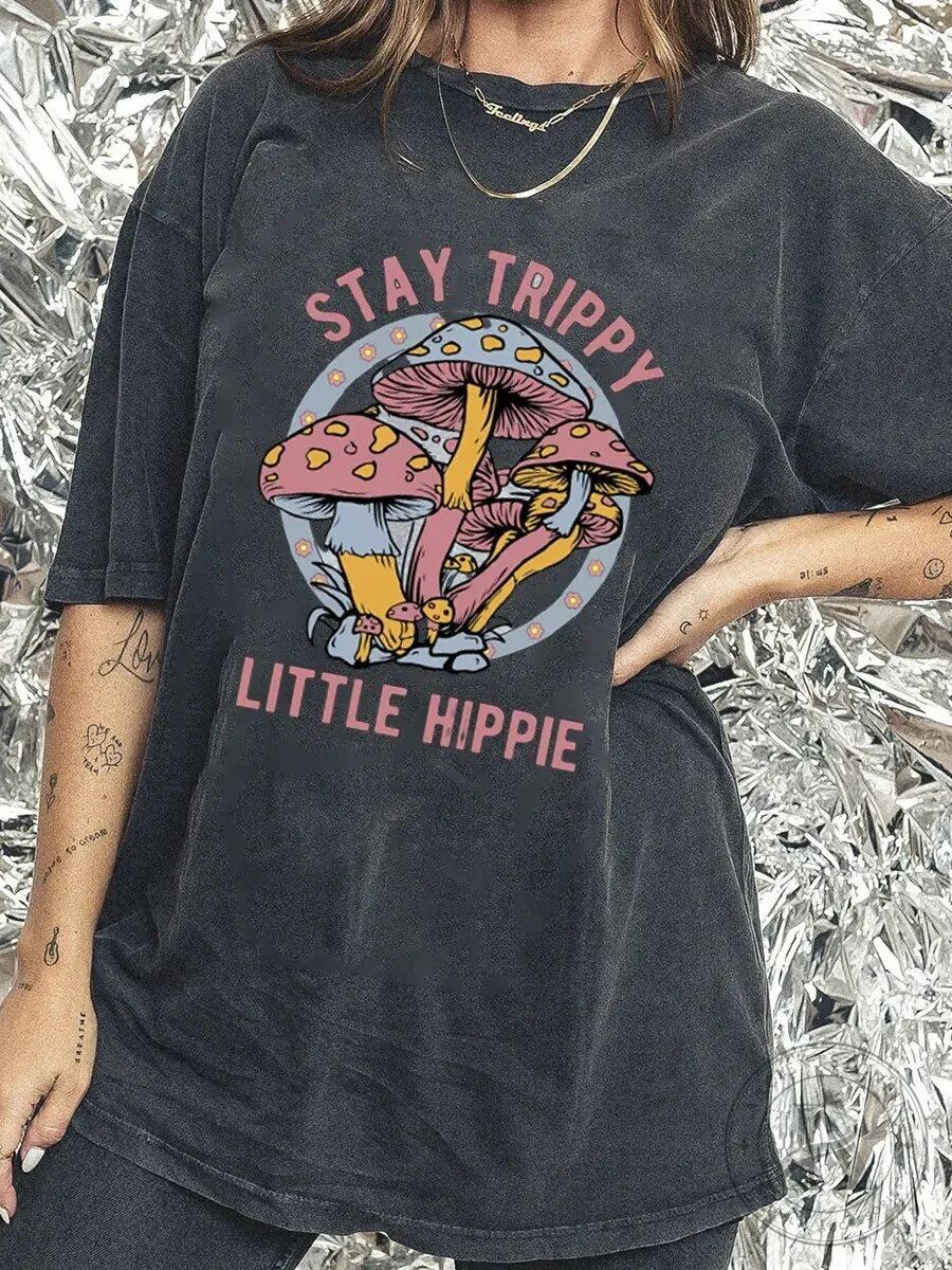 Stay Trippy Little Hippie Mushroom Psychedelic T-Shirt