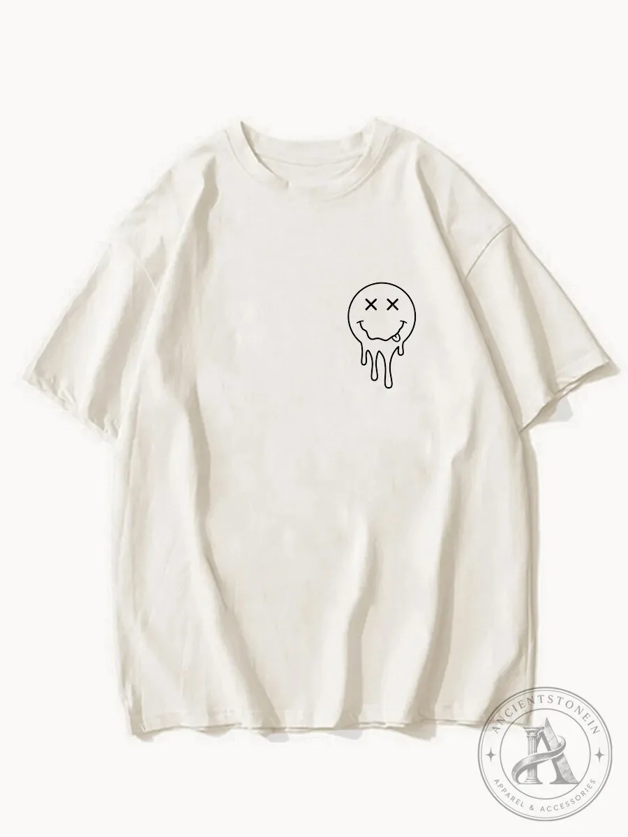 I Know Your Lane Sucks But Stay In It Melting Smiley Face T-Shirt