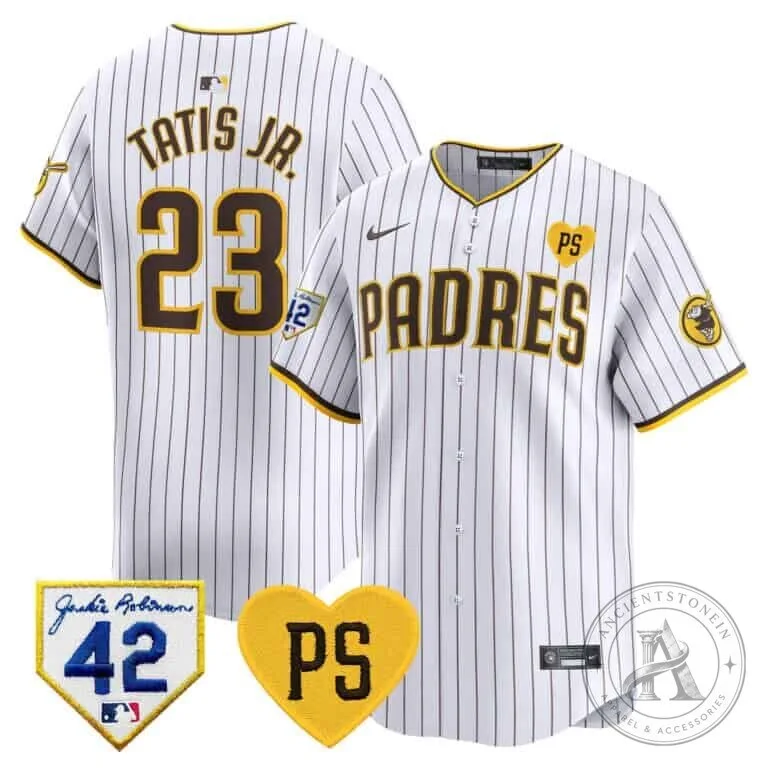 San Diego Padres Fernando Tatis Junior 2024 Jackie Robinson Day Baseball Jersey 56 San Diego Padres Fernando Tatis Junior 2024 Jackie Robinson Day Baseball Jersey