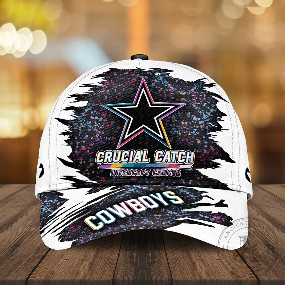 Dallas Cowboys Crucial Catch Intercept Cancer NFL Football Cap Hat
