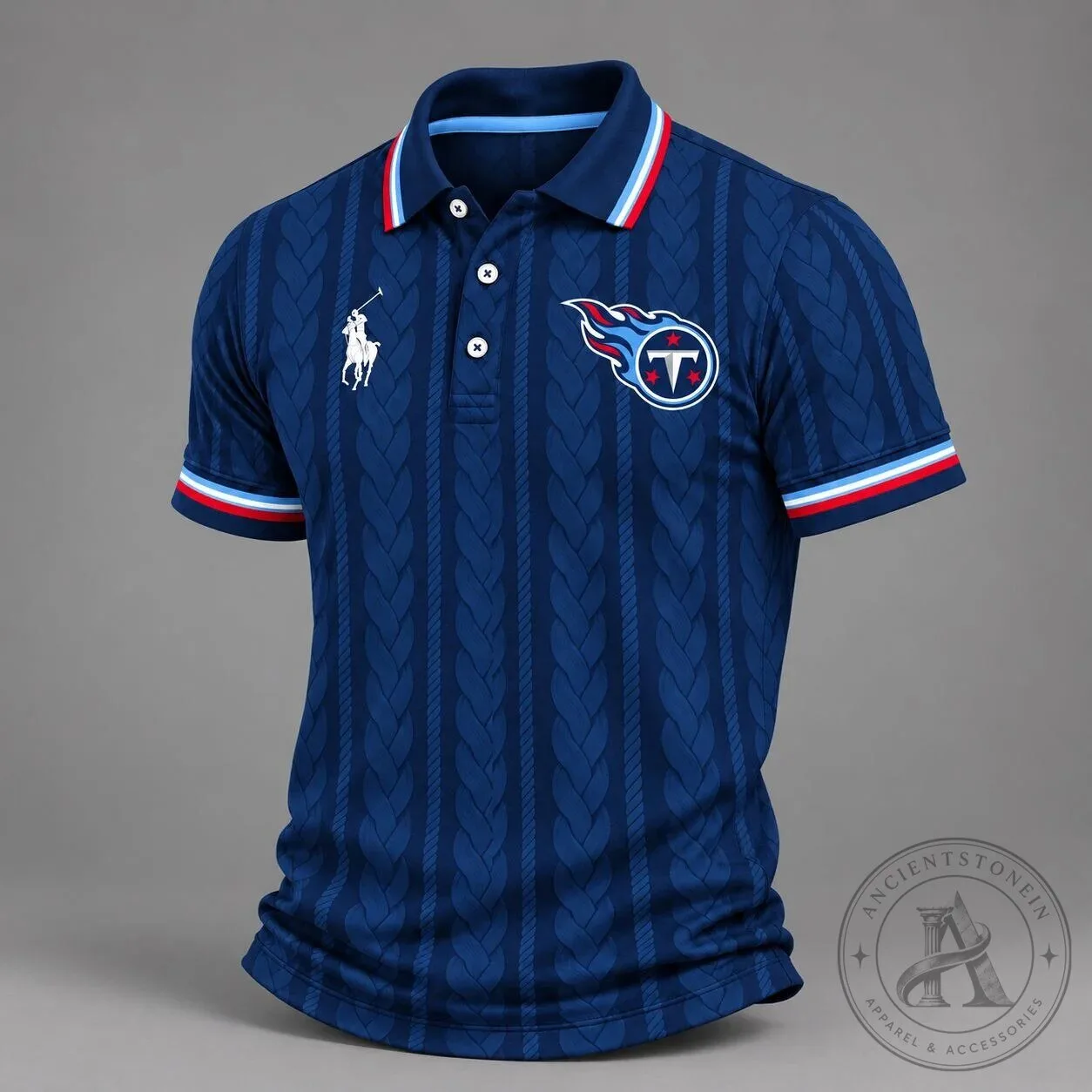 Tennessee Titans NFL Fan Apparel Polo Shirt for Men and Women