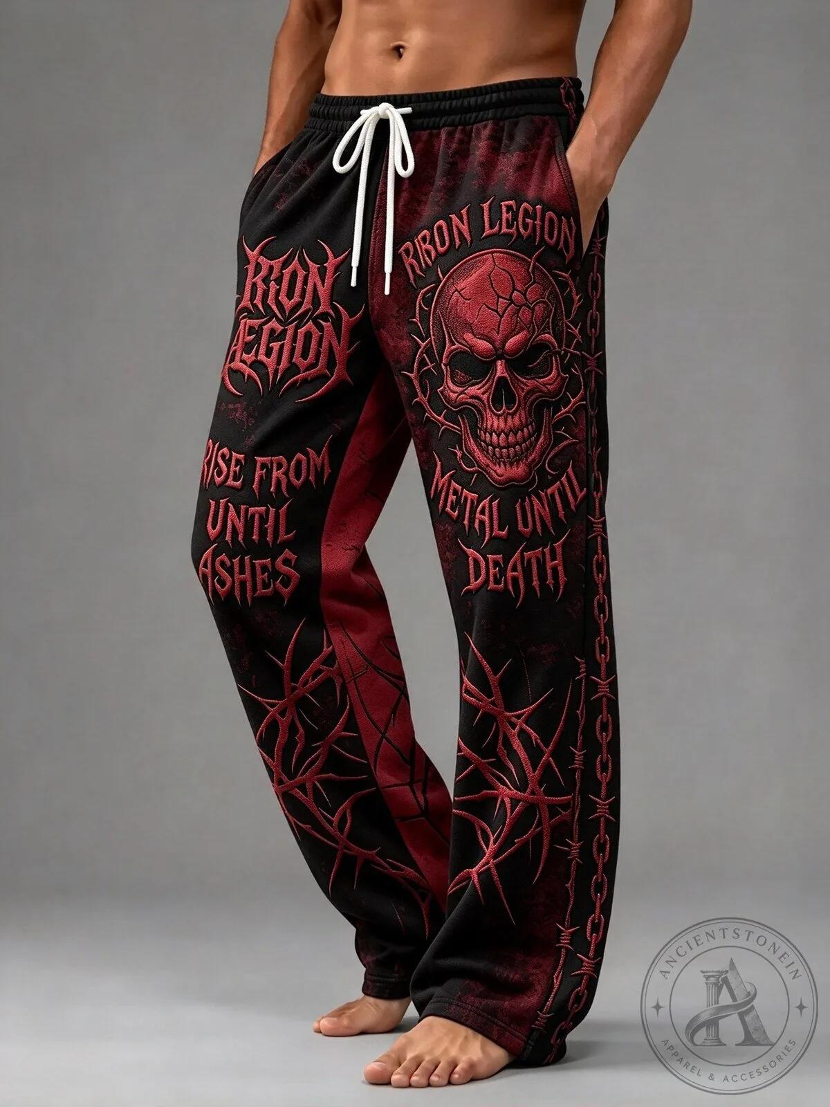 Iron Legion Metal Until Death Skull Graphic Men's Sweatpants 1 Iron Legion Metal Until Death Skull Graphic Men's Sweatpants